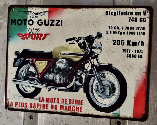 Plaque métal vintage moto - plaque,
