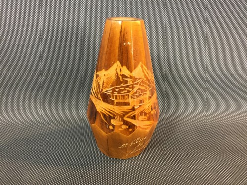 Antico piccolo vaso legno - antico,