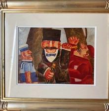 Dipinto Franz Borghese, olio su tela, Autenticato con Cornice. Misura 40x30