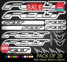 Adesivo decalcomania vinile FELTRO foglio telaio bici bicicletta bicicletta x20 nuovo