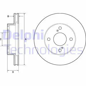 Disco freno ventilato - 2x,