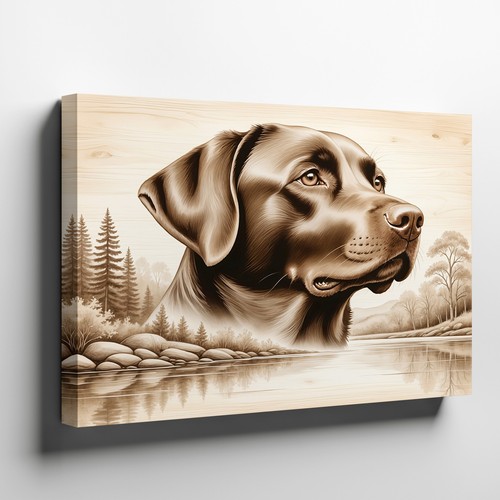 Tela cane labrador cioccolato