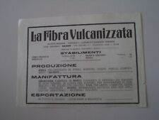 advertising Pubblicità 1922 LA FIBRA VULCANIZZATA - MILANO