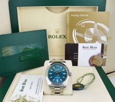 ROLEX 40mm Acciaio Inox Milgauss Z-Blue Quadrante CARD 116400GV SANT BLANC