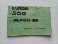 Kawasaki 500 Mach III 1970 manuale uso moto originale owner's manual
