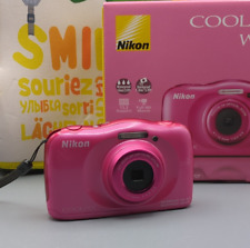 Nikon Coolpix W100 13.2Mp Digital Camera Pink Waterproof 10m, Charger, Bag, Box