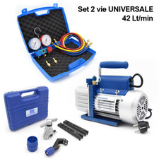 Pompa vuoto monostadio 42 Lt + set 2 VIE + cartellatrice a frizione