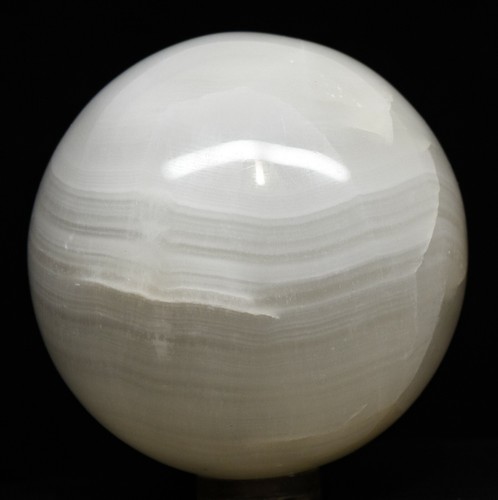 Sfera onice bianco banded - di,