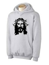 Ges? Felpa con Cappuccio - Christian Croce Religioso T-Shirt - Colore a Scelta