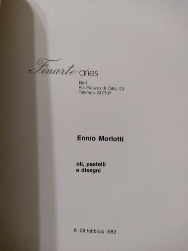 Catalogo mostra bari 1982 - catalogo,