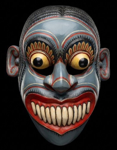 Maschera legno demone - in,