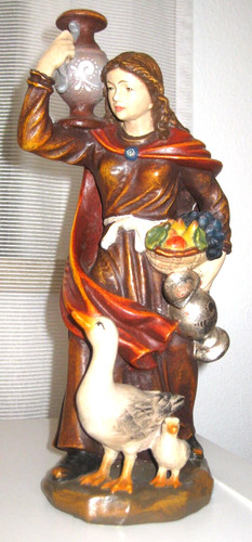 Statua legno contadina - in, legno,