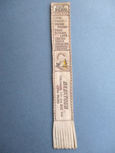 Leather bookmark peru - peru, peruvian