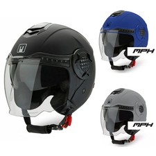 MPH DJ Casco Moto Jet Doppia Visiera Calotta ABS Leggero Comodo City Scooter ECE