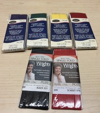 Wrights Nastro Bias Doppia Pieghevole Rilegatura Trapunta 4 PC706~3ydx0,875" 2 Pz05 Lotto di 6