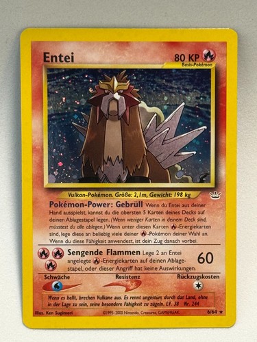 Pokemon entei holo neo - pokemon,