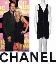 Abito tubino cocktail trapuntato nero 4K nuovo Chanel 2012 36 38 40 4 6 8 LBD M S