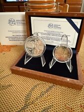 SCATOLA LEGNO 2 EURO E ARGENTO SLOVACCHIA 2025 IL CAMPIONATO EUROPEO DI HOCKEY SU GHIACCIO