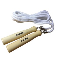 TOORX Corda Salto Veloce in Cotone e Legno Allenamento Saltare Fit Boxe Pugilato