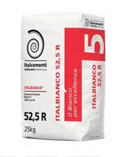 Cemento bianco R 52,5 Idesign Italbianco Bianca Italcementi in sacco da 25 Kg.