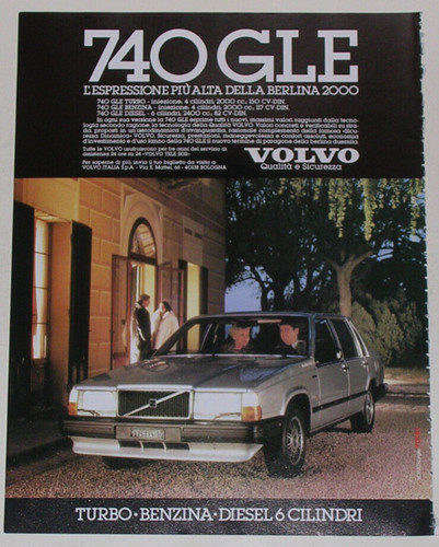 Advert pubblicità 1984 volvo - 1984,