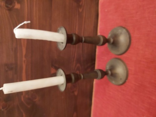 Coppia candelabri bronzo - di,