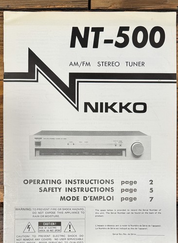Nikko 500 sintonizzatore - nikko,