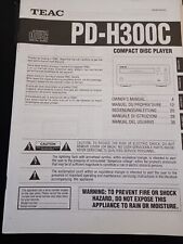 ISTRUZIONI / MANUALE ORIGINALE TEAC PD-H300C LETTORE CD