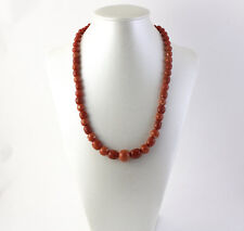Collana in Corallo Cerasuolo con chiusura in Oro Bianco 18 kt