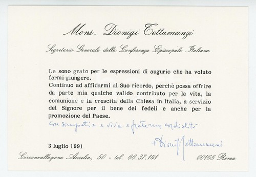1991 roma mons dionigi - roma, mons.