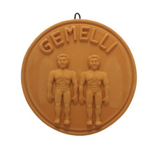 Fregio da parete in terracotta segno zodiacale gemelli decorazione da appendere