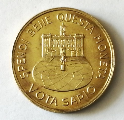 Moneta vota sapio vale 1 - moneta,