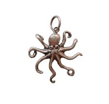 *HH* Ciondolo Pendente Charm Polipo Polpo Tentacoli Argento Miniatura Mare Sea