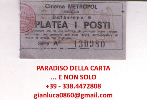 Biglietto ticket cinema - biglietto, (cinema