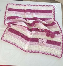 Copertina handmade neonata in lana merinos baby