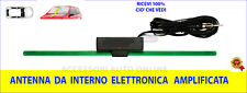  Antenna Auto Radio FM  AM UNIVERSALE Amplificata da interno per Parabrezza 