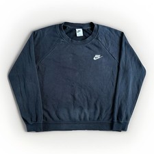 Felpa pullover Nike girocollo ricamata nera donna taglia large