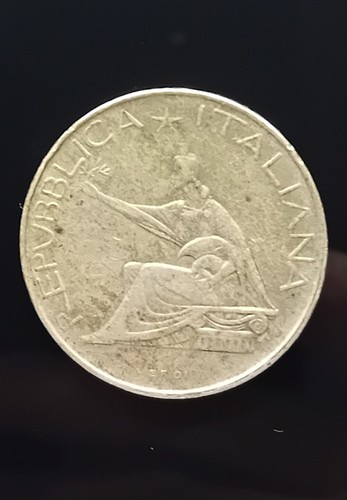 Moneta argento 500 lire - moneta,
