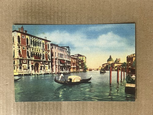 Cartolina venezia italia canal - venezia,