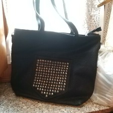 borsa shop nera in ecopelle