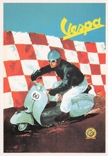 C9319) CARTOLINA PUBBLICITARIA VESPA CLUB DE ESPANA SPAGNA