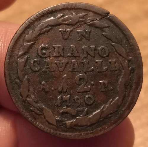 Moneta grano cavalli 1790 - moneta,