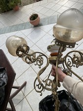 lampadario antico in ottone +