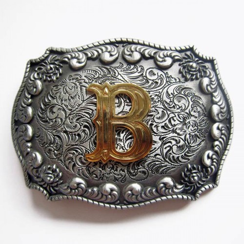 Western fibbia lettera - 3d-, b