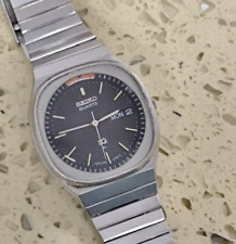 Seiko SQ Alarm Quartz Japan 7223 - 6020 Orologio Uomo Day-Date Acciaio Inox