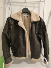 Cappotto Vera Pelle Con Pelliccia Sintetica 