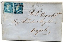 SICILIA 1859 LETTERA PALERMO PER NAPOLI RARA