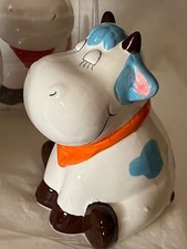 Mucca salvadanaio ceramica