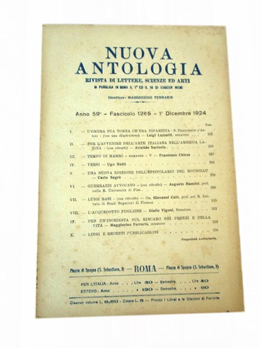 V7578 nuova antologia - antologia, rivista