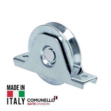 RUOTA CON SUPPORTO PER CANCELLO SCORREVOLE GOLA A V CON CUSCINETTO 